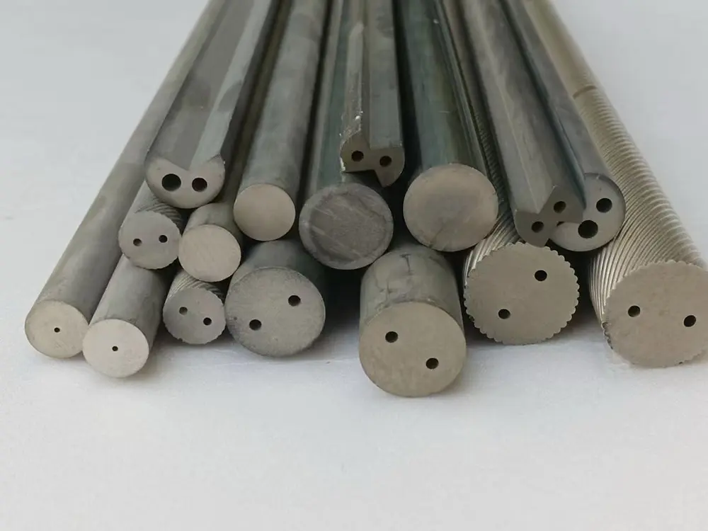 Carbide Rods with Spiral Holes